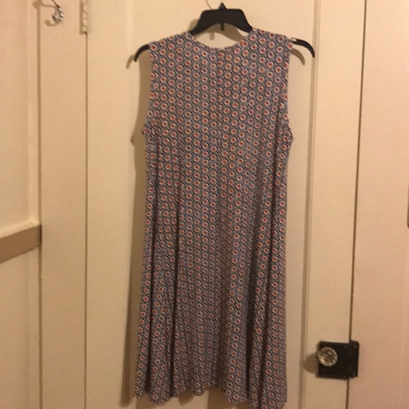 Style and Co. blue and red print dress size 1X - Picture 6 of 6